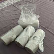 Plastic bag rolls - 3x full, 1x partly used