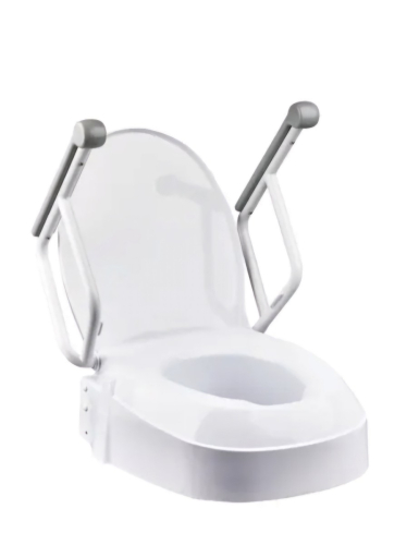 Raised Toilet Seat with Armrests