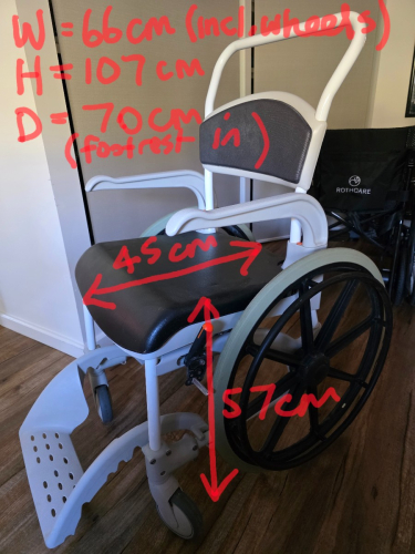 Etac 24-inch Self-propel Shower Commode