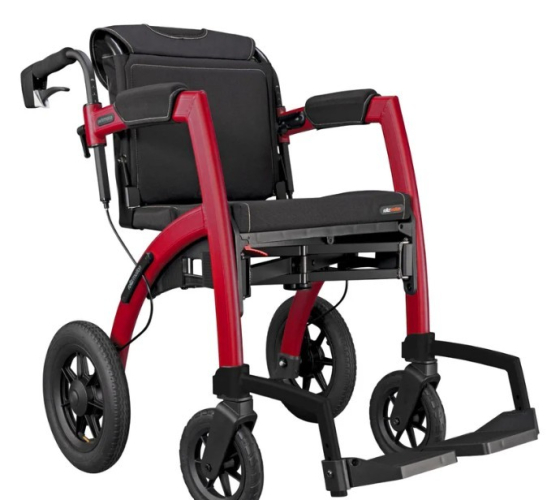 Rollz Motion 2 in 1 Walker Wheelchair - Black
