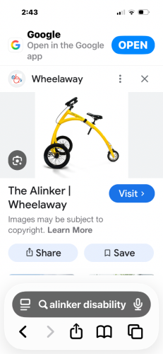 Alinker Disability Trike