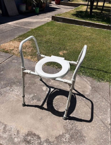 Commode Folding Over-Toilet Seat