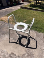 Commode Folding Over-Toilet Seat