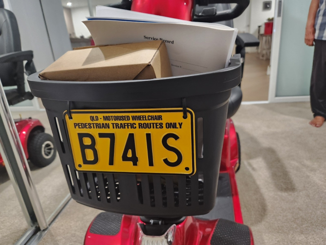 Monarch Zener 4-Wheel Mobility Scooter in Red