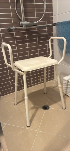 Free Adjustable Shower Chair with Armrests