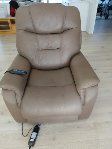 Light Brown Suede Lift‑Recline Chair