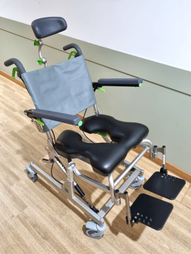 Mobile Shower & Commode Chair, Raz-At, Attendant Tilt