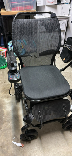 Quickie Q50R Carbon Fibre Folding Power Chair in Black