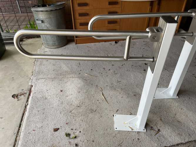 Toilet Grab Rail Drop Down Supports $60